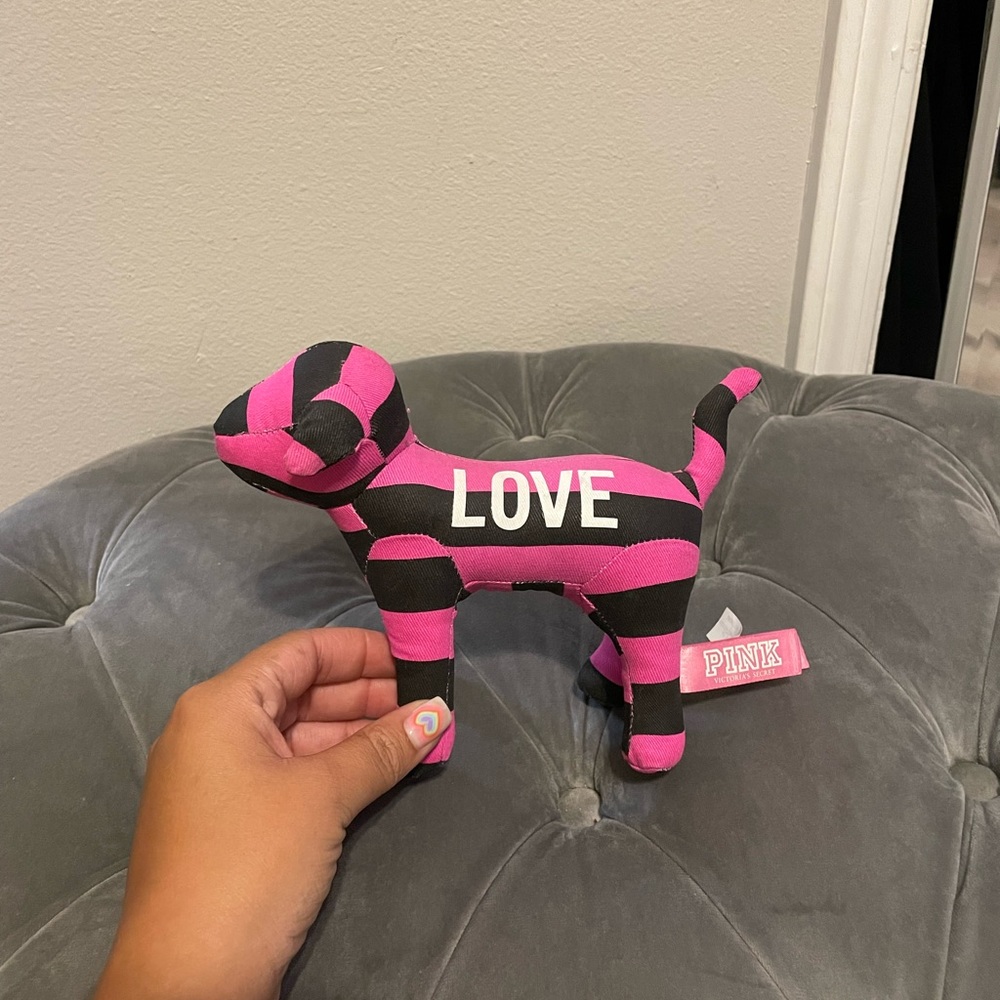 LIMITED EDITION STUFFED PINK DOG